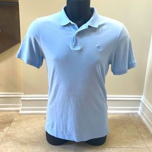 Burberry baby blue polo shirt